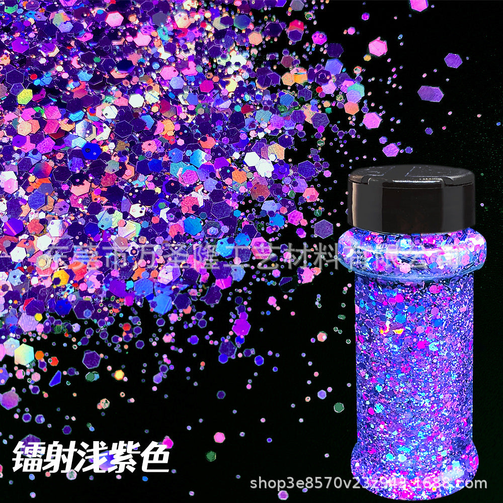 Wholesale Holographic Bottle Glitter Nail Art Colorful Sequins